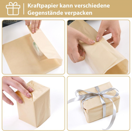 Hartie fina de ambalat cadouri, Crem 50x35cm set 75 buc [4]