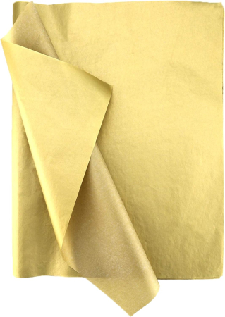 ACCESORII BIROU - Hartie fina de ambalat cadouri, auriu metalizat 35x50 cm 100 file