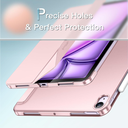 Husa roz perlat tableta iPad Air 11 Air 4/5/11", TPU, suport Pencil [2]