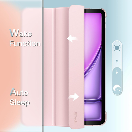 Husa roz perlat tableta iPad Air 11 Air 4/5/11", TPU, suport Pencil [5]