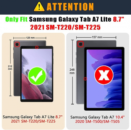 Husă carte compatibila tabletă Samsung Galaxy Tab A7 Lite 8,7 inchi 2021 SM-T220/T225, piele PU, Pinguin [1]
