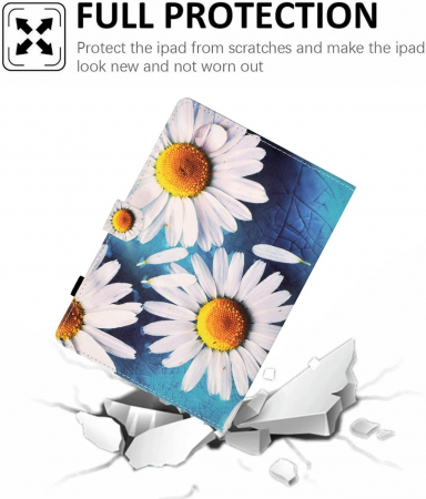 Husă carte compatibila tabletă Samsung Galaxy Tab A7 Lite 8,7 inchi 2021 SM-T220/T225, piele PU, Flori [4]