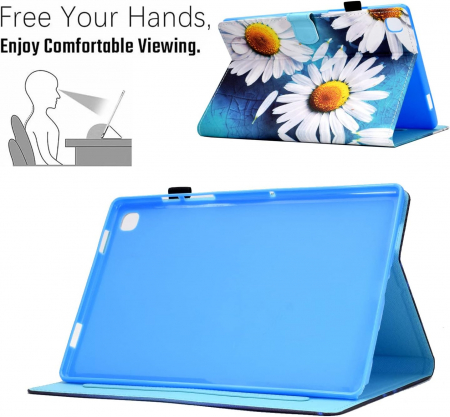 Husă carte compatibila tabletă Samsung Galaxy Tab A7 Lite 8,7 inchi 2021 SM-T220/T225, piele PU, Flori [3]