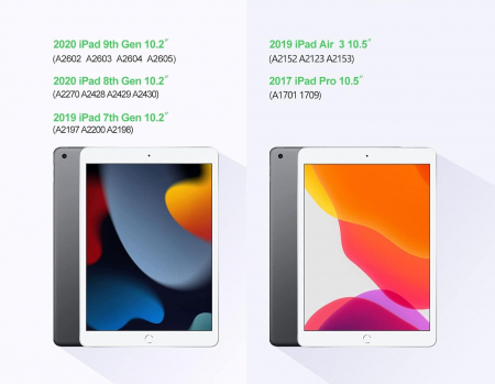 Husa compatibila cu iPad 10.2 inch / i Pad 10.5, cu tastatura, inchidere magnet, piele PU roz [1]