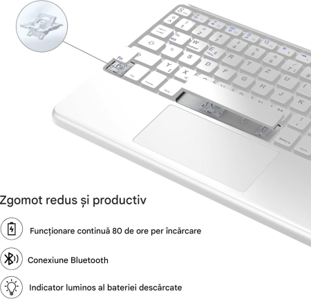 Husa compatibila cu iPad Pro 11 inch M4 2024, 5th Generation, Magnetic Removable Bluetooth 7-Color Lighting [3]