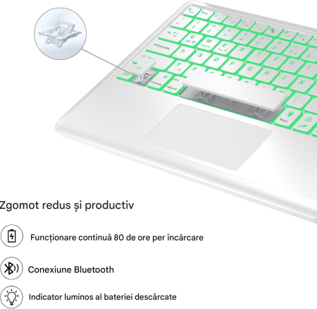 Husa compatibila cu iPad Air 13 M2/M3(2025/2024). carcasa magnetica, Touchpad, Bluetooth [3]