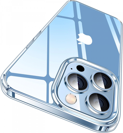 huse protectie - Husa compatibila cu iPhone 13 Pro, anti-soc, subtire, elastica, Transparenta