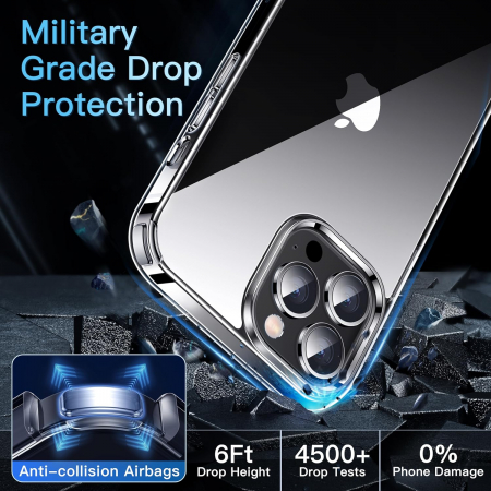 Husa compatibila cu iPhone 13 Pro, anti-soc, subtire, elastica, Transparenta [2]
