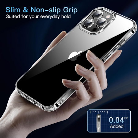 Husa compatibila cu iPhone 13 Pro, anti-soc, subtire, elastica, Transparenta [5]