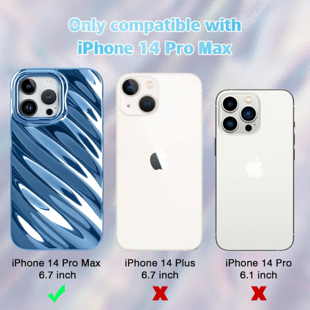 Husa compatibila cu iPhone 14 Pro, anti-soc, subtire, elastica, Albastra [4]