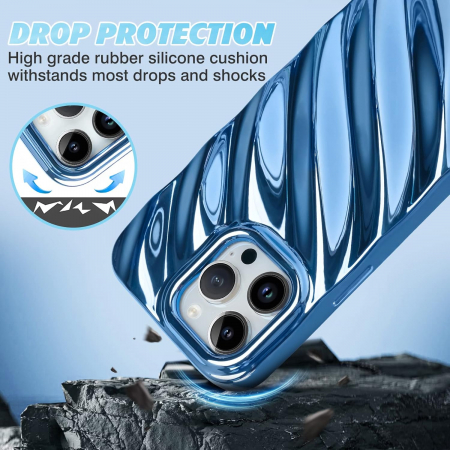 Husa compatibila cu iPhone 14 Pro, anti-soc, subtire, elastica, Albastra [1]