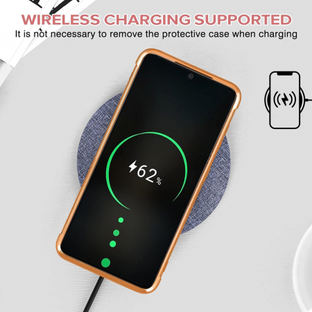 Husa compatibila cu Samsung Galaxy S21 Plus 5G, anti-soc, subtire, elastica, Maro [4]