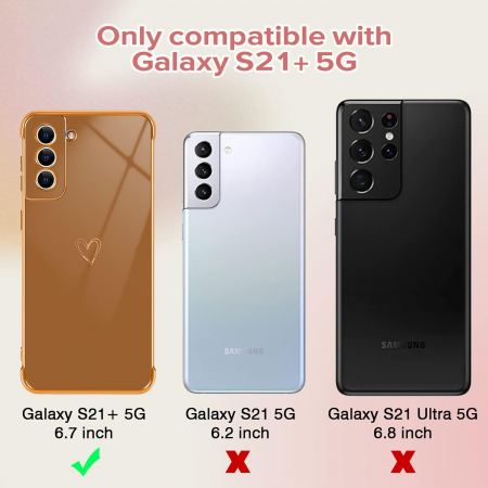 Husa compatibila cu Samsung Galaxy S21 Plus 5G, anti-soc, subtire, elastica, Maro [2]