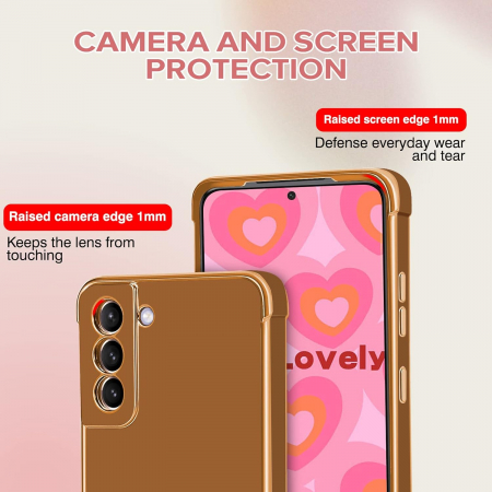 Husa compatibila cu Samsung Galaxy S21 Plus 5G, anti-soc, subtire, elastica, Maro [3]