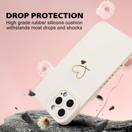 Husa compatibila cu iPhone 15 Pro, anti-soc, subtire, elastica, Alba [2]