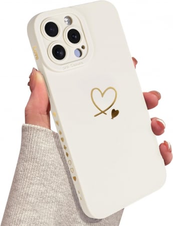 huse protectie - Husa compatibila cu iPhone 15 Pro, anti-soc, subtire, elastica, Alba