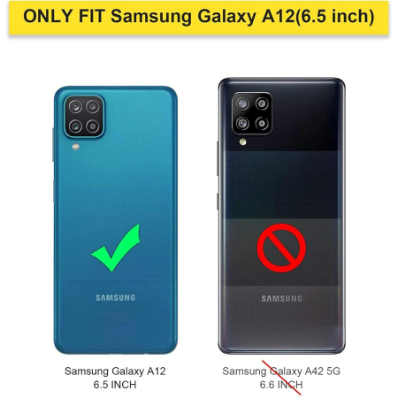 Husa compatibila cu Samsung Galaxy A12 5G, anti-soc, cu suport asezare, negru [1]