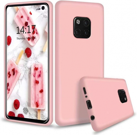 huse protectie - Husa compatibila cu Huawei Mate 20 Pro, anti-soc, subtire, elstica, Roz