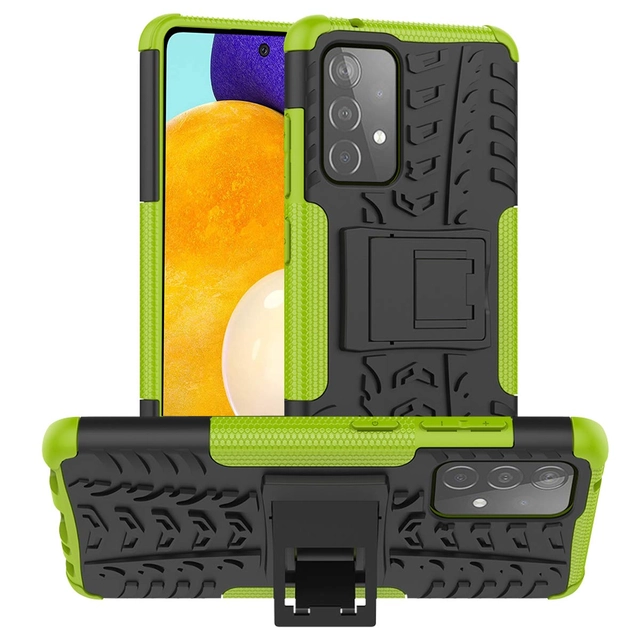 ACCESORII TELEFOANE - Husa compatibila cu Samsung Galaxy A52s 5G, carcasă hibridă rezistentă la șocuri cu strat dublu și suport