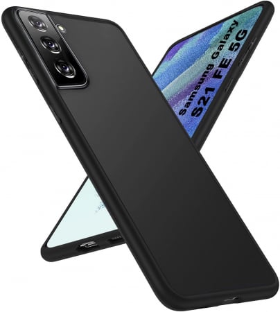 huse protectie - Husa compatibila cu Samsung Galaxy S21 FE 5G, anti-soc, subtire, elastica, Negru