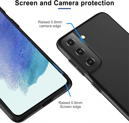 Husa compatibila cu Samsung Galaxy S21 FE 5G, anti-soc, subtire, elastica, Negru [2]