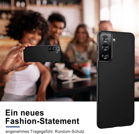 Husa compatibila cu Samsung Galaxy S21 FE 5G, anti-soc, subtire, elastica, Negru [6]