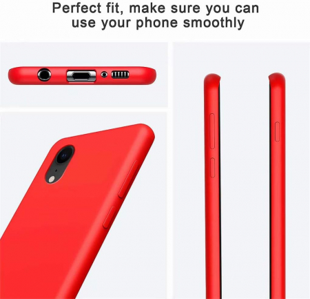 Husa compatibila cu Iphone XR, anti-soc, subtire, elstica, Rosu [1]