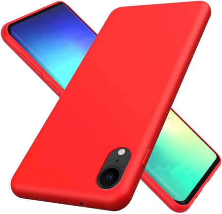 huse protectie - Husa compatibila cu Iphone XR, anti-soc, subtire, elstica, Rosu