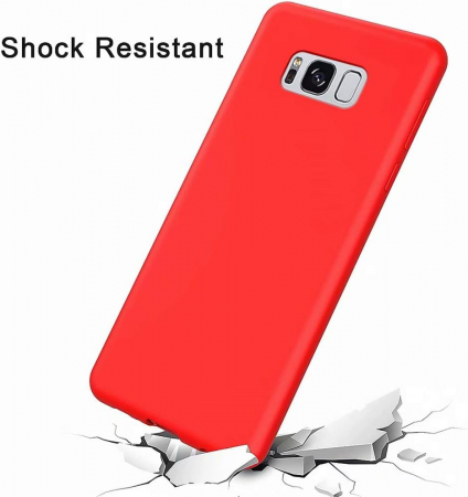Husa compatibila cu Samsung Galaxy S8 Plus, anti-soc, subtire, elstica, Rosu [4]
