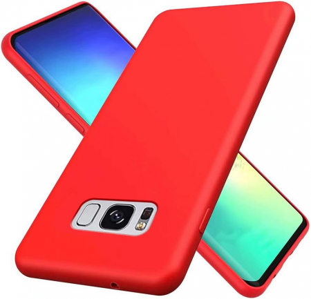 huse protectie - Husa compatibila cu Samsung Galaxy S8 Plus, anti-soc, subtire, elstica, Rosu