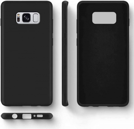 Husa compatibila cu Samsung Galaxy S8 Plus, anti-soc, subtire, elstica, Negru [1]