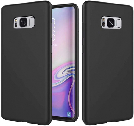 huse protectie - Husa compatibila cu Samsung Galaxy S8 Plus, anti-soc, subtire, elstica, Negru