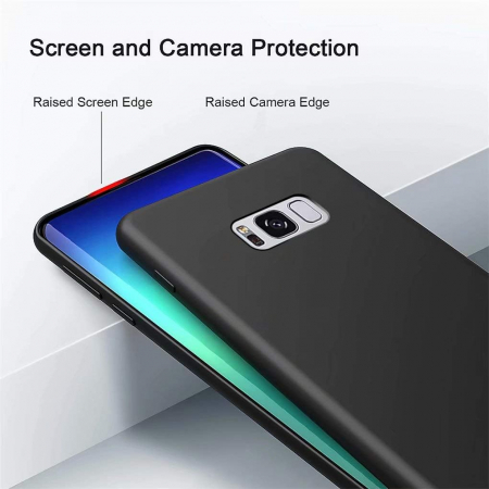 Husa compatibila cu Samsung Galaxy S8 Plus, anti-soc, subtire, elstica, Negru [5]