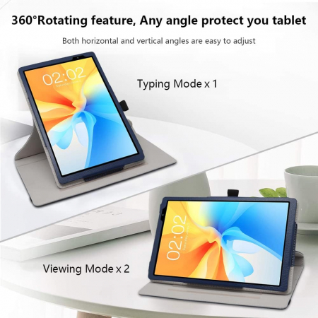 Husa compatibila cu Teclast P25T Case, ApoloMedia EP103A Case 10", PU albastra [2]