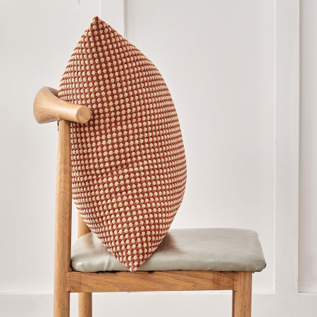 Husa de perina ornamentala 40x40 cm,  model Maro cu galben [6]