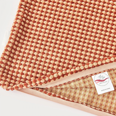 Husa de perina ornamentala 40x40 cm,  model Maro cu galben [4]