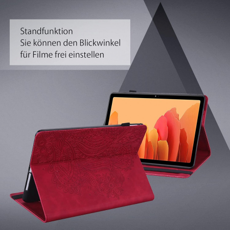 Husă din piele pentru Lenovo Tab P11 2nd Gen 11,5 inch TB350FU/TB350XU 2022 cu stilou inclus-Rosie [4]