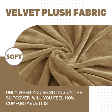 Husa elastica fotoliu 78-116 cm kaki [3]