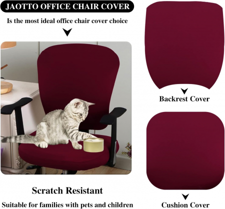 Husa elastica visinie pentru scaun birou 45x45 cm [3]