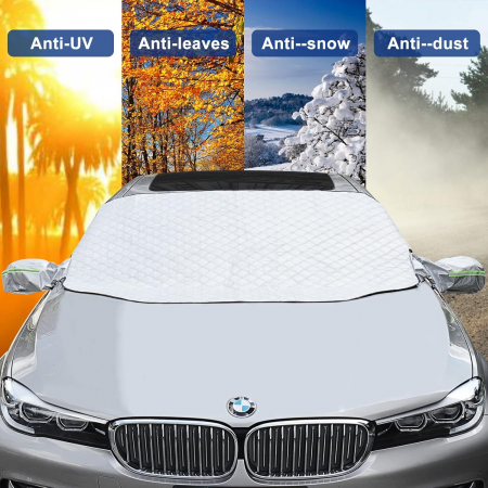 Husa groasa protectie parbriz vara/iarna, fixare magneti, contra UV/inghet 157x126 cm [3]