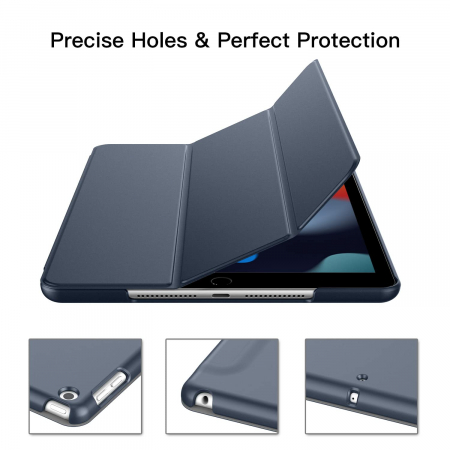 Husă iPad 10,2 inchi (generația a 9-a/8a/a șaptea, 2021/2020/2019), protecție spate tare, atingere moale, trezire/repaus automat (Navy) [4]