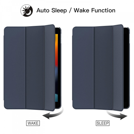 Husă iPad 10,2 inchi (generația a 9-a/8a/a șaptea, 2021/2020/2019), protecție spate tare, atingere moale, trezire/repaus automat (Navy) [5]