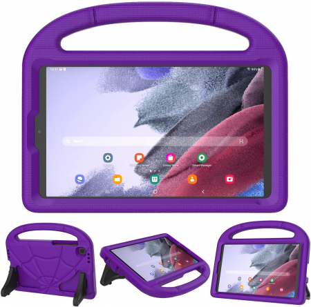 huse protectie - Husă pentru copii pentru Samsung Galaxy Tab A7 Lite 8.7 2021, ușoară, rezistentă la șocuri, cu mâner și suport pentru copii Violet