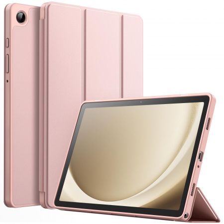 huse protectie - Husă pentru Samsung Galaxy Tab A9 A9 Plus 11 inch 2023,  moale TPU cu suport triplu, auto Sleep Wake Rose Gold
