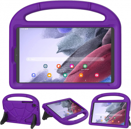 huse protectie - Husă pentru tabletă Samsung Galaxy Tab A7 Lite 8.7 2021, ușoară, rezistentă la șocuri, pentru copii, cu suport de mâner - Violet