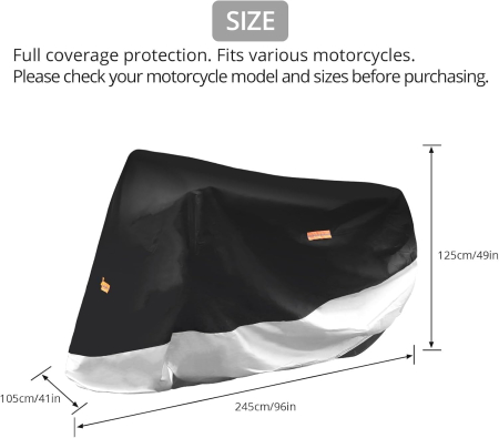 Husa protectie motocicleta, moped, bicicleta din material Oxford 245 x 105 x 125 cm [5]