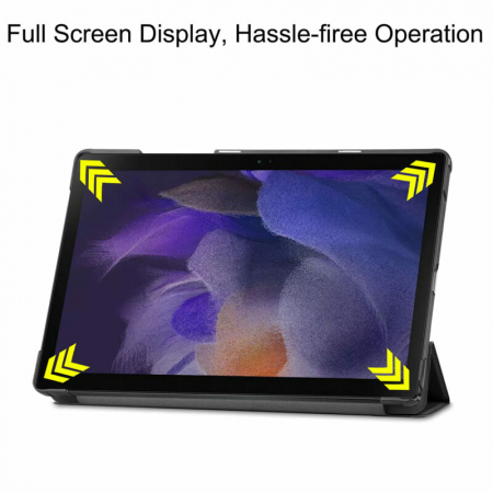 Husă Samsung Galaxy Tab A8 10.5 inch 2021 (SM-X200/X205/X207), subțire, cu suport pliabil, pentru trezire/somn automat (Roșu) [4]