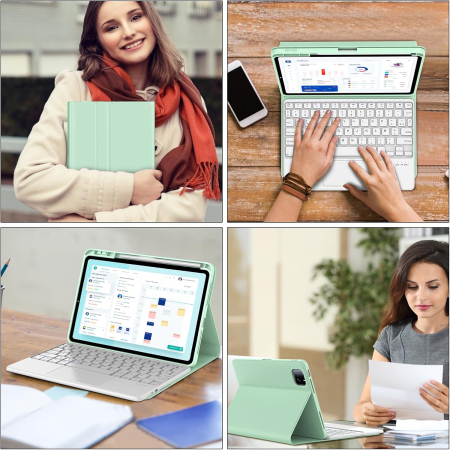 Husă si tastatură compatibil cu Xiaomi Pad 6/6 Pro 11-inch 2023 verde [6]