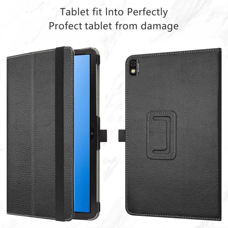 Husa tableta Blackview Tab 15, 10.5 inci, piele PU neagra [1]