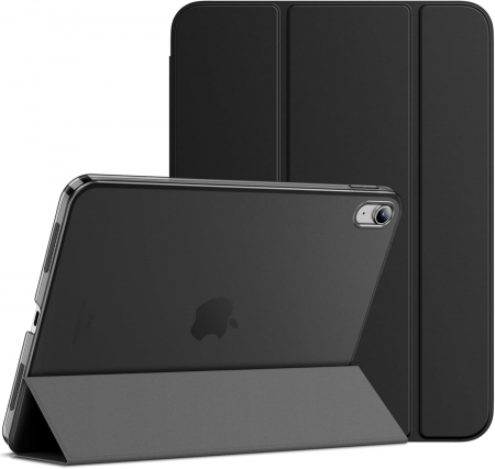 huse protectie - Husa tableta iPad 10 10,9 inchi, model 2022, generația a 10-a cu Auto Sleep Wake Deep Neagra